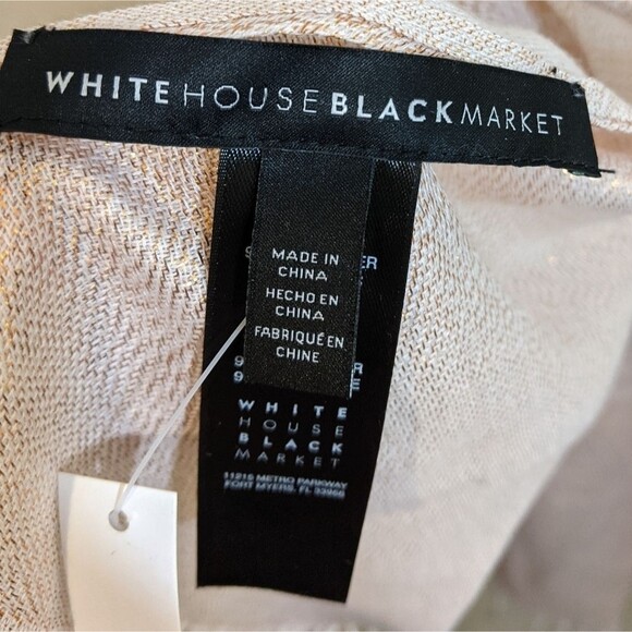 White House Black Market Jacquard Metallic Oblong Scarf - Picture 6 of 7